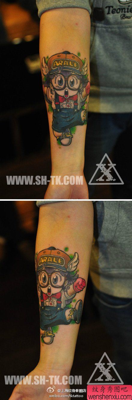 手臂可爱的阿拉蕾纹身图案