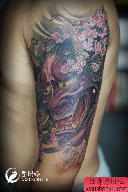 手臂流行很酷的一幅般若纹身图案