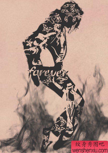 经典超酷的迈克杰克逊纹身手稿