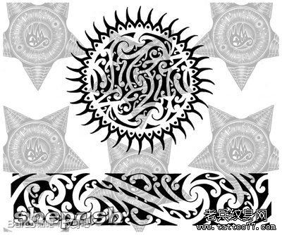 一幅流行经典的图腾纹身图案
