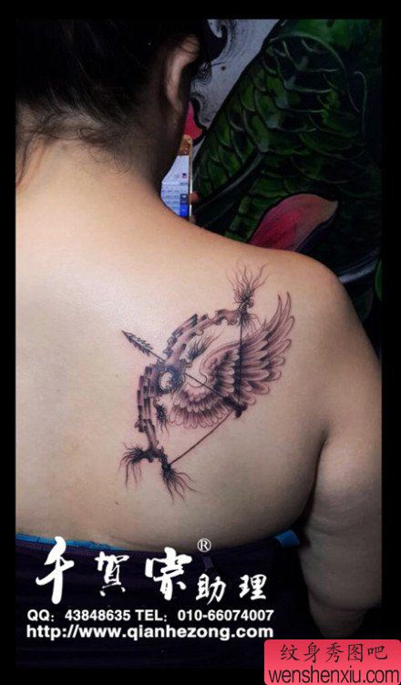 肩背流行流行的射手座纹身图案