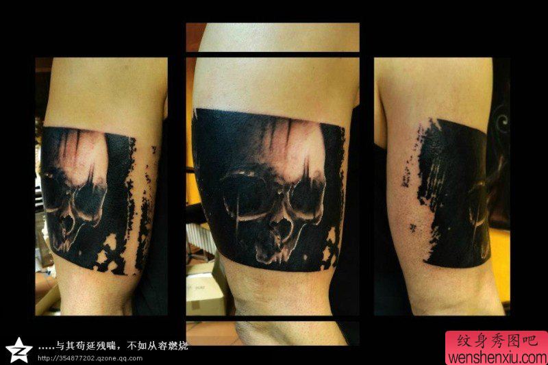 备受喜爱的一类骷髅纹身图片