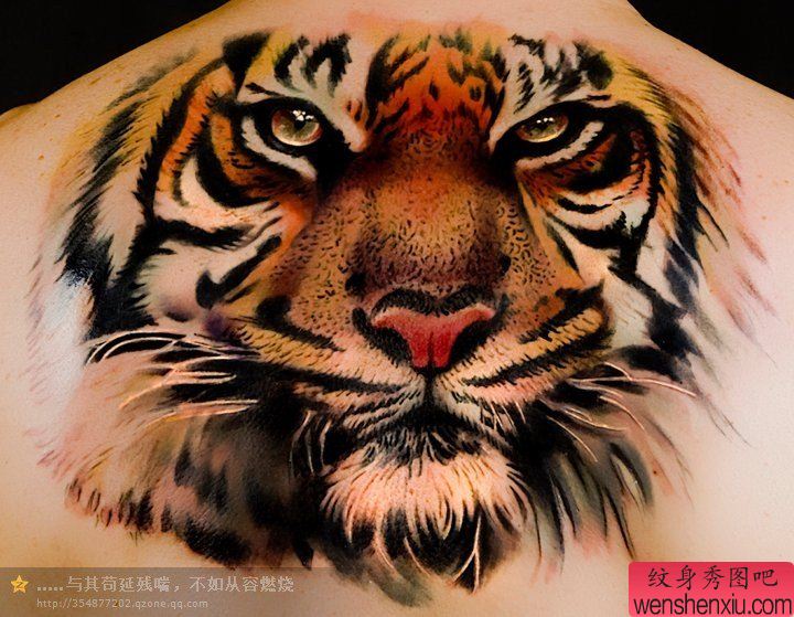 推荐一幅霸气的老虎纹身作品