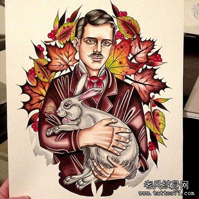 推荐一幅欧美人物纹身手稿