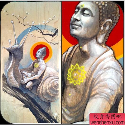 为喜欢纹身的朋友推荐一幅佛纹身手稿