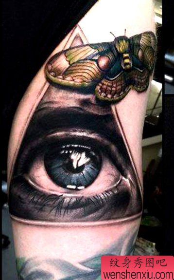推荐一幅精致的上帝之眼纹身作品
