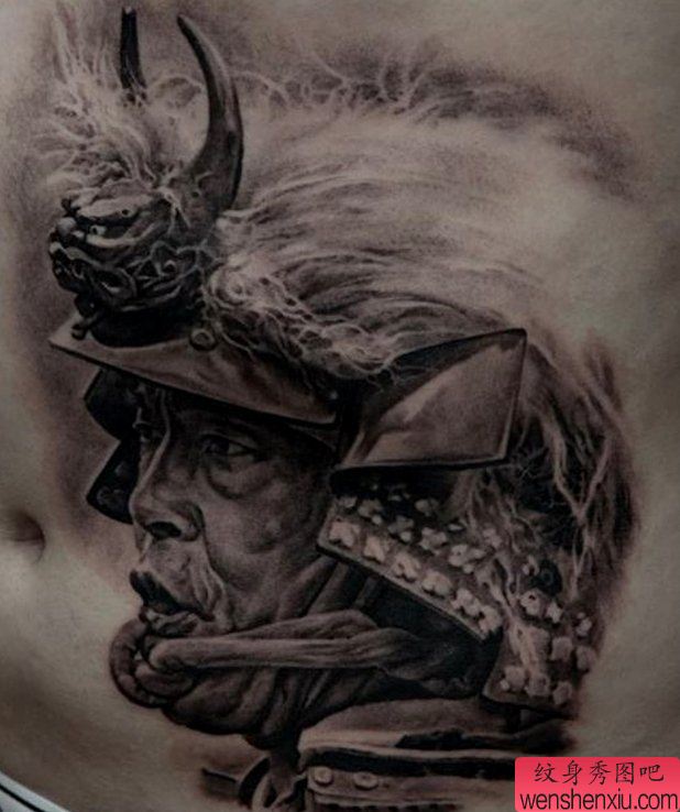 推荐一幅个性精致的人物肖像纹身图案