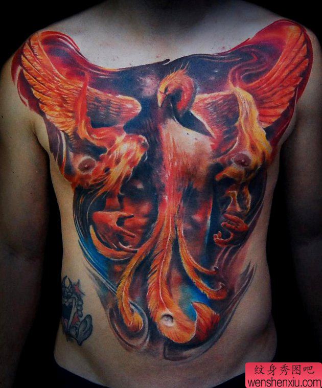 推荐一幅漂亮的凤凰纹身作品