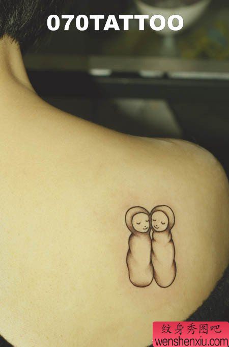 纹身秀图吧推荐一幅双子座纹身图案