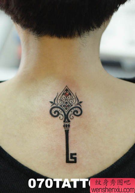 纹身秀图吧推荐一幅钥匙纹身图案