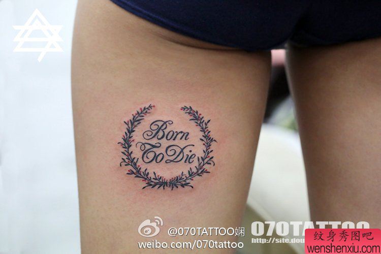 纹身秀图吧推荐大腿字母纹身图案