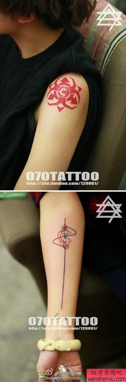 纹身秀图吧分享一幅手臂彩色纹身图案