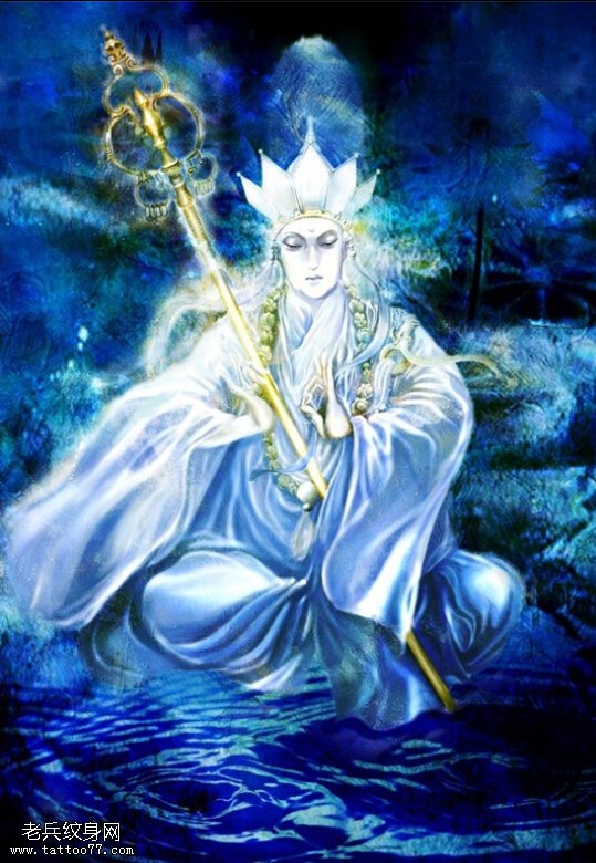 一幅唐僧文身手稿作品由刺青店分享