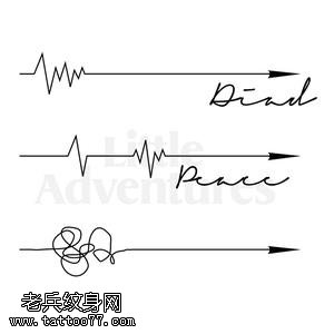 心电图文身手稿作品由文身分享