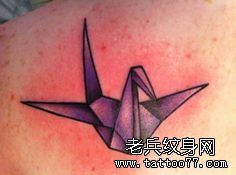 文身秀图吧推荐一组千纸鹤文身作品