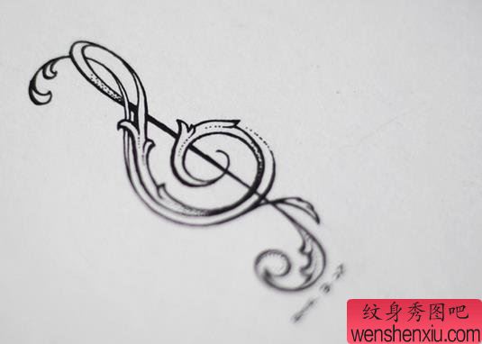 小音符文身作品