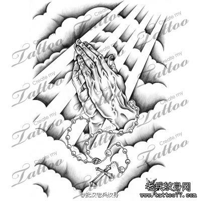 一组宗教祈祷之手文身作品由最好的文身分享