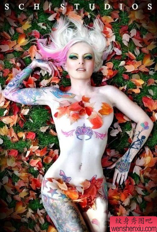 花臂tattoo girl文身的流行文身作品由文身分享