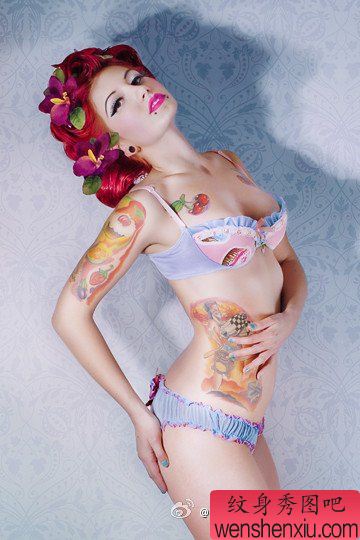 tattoo girl文身作品文身作品由文身秀图吧分享