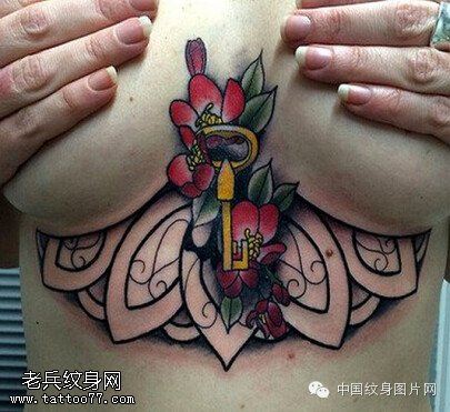文身秀图吧分享一组钥匙文身作品