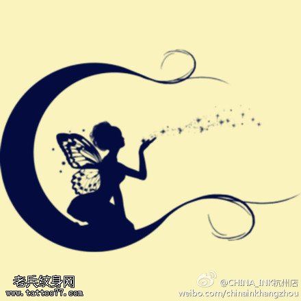 天使精灵文身手稿作品由文身秀图吧分享