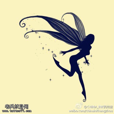 天使精灵文身手稿图片