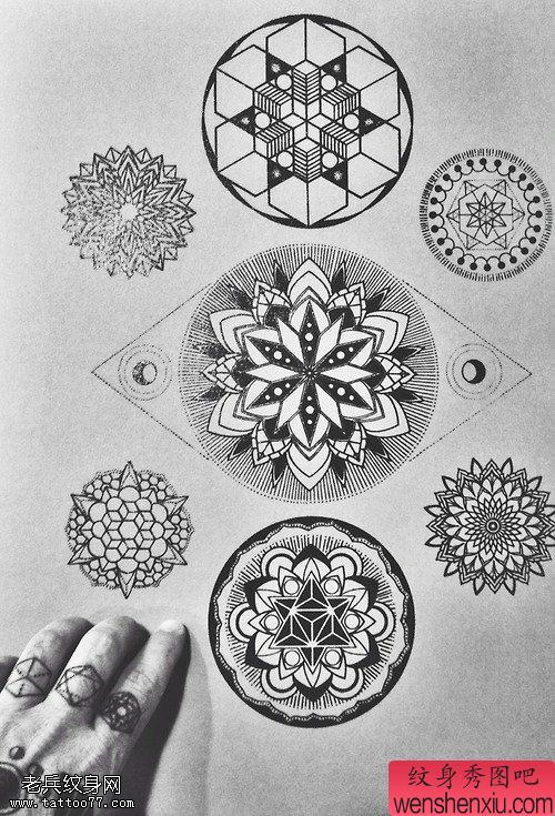 梵花文身手稿作品由文身秀图吧分享