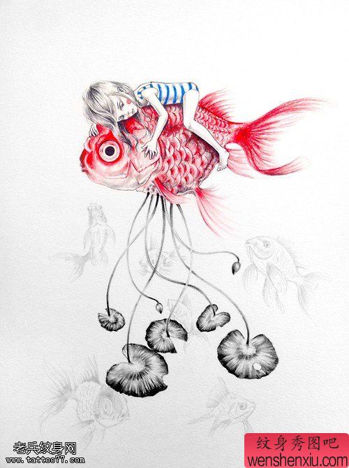 金鱼文身图片由文身秀图吧分享