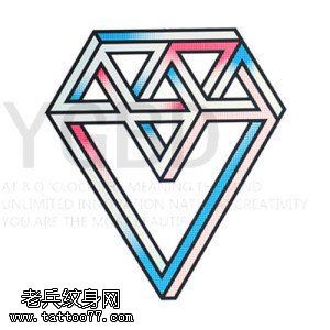 钻石文身手稿作品由文身分享