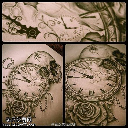 一组特别的指南针文身手稿作品由文身分享