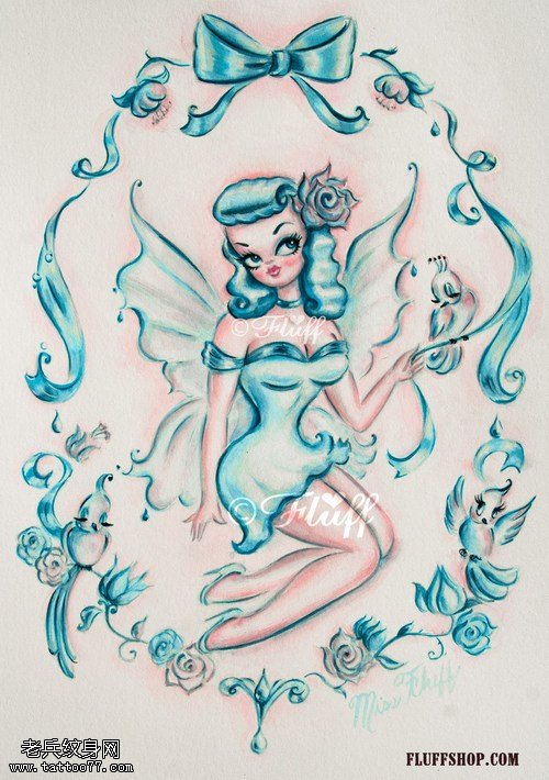 彩色精灵文身图片由最好的文身秀图吧分享