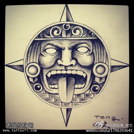 一般创意霸气的文身手稿作品由文身秀图吧分享