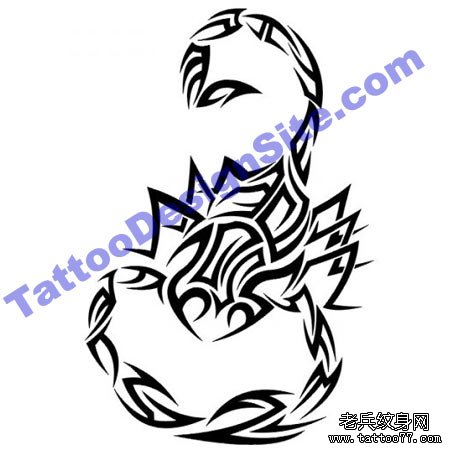比较受欢迎的图腾蝎子纹身图案