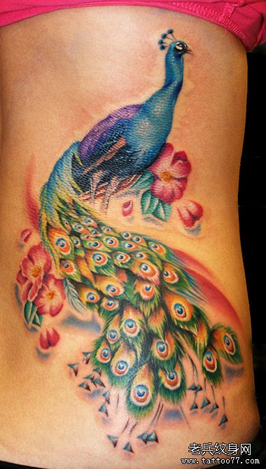 孔雀纹身图案及寓意