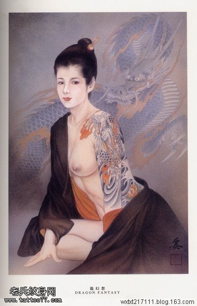日本浮世绘纹身图案之小妻要纹身画稿系列7