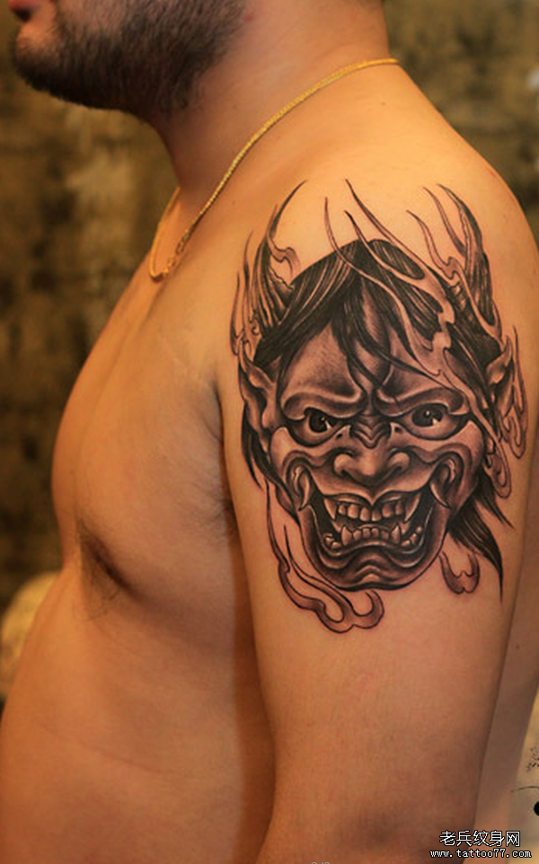 纹身秀图吧推荐一款手臂般若纹身图案