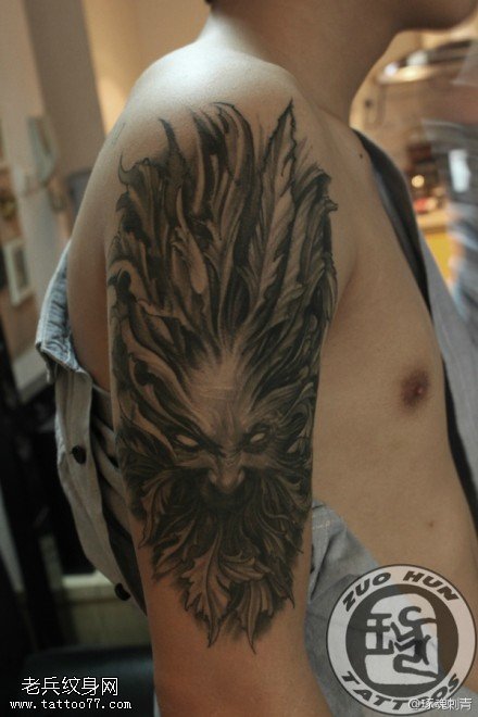 手臂招财白菜文身作品由文身分享