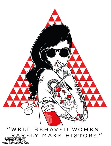 彩色女郎纹身图片由纹身秀图吧提供