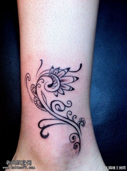女性脚踝图腾纹身图案