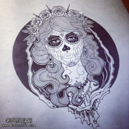 死亡女郎纹身手稿图片