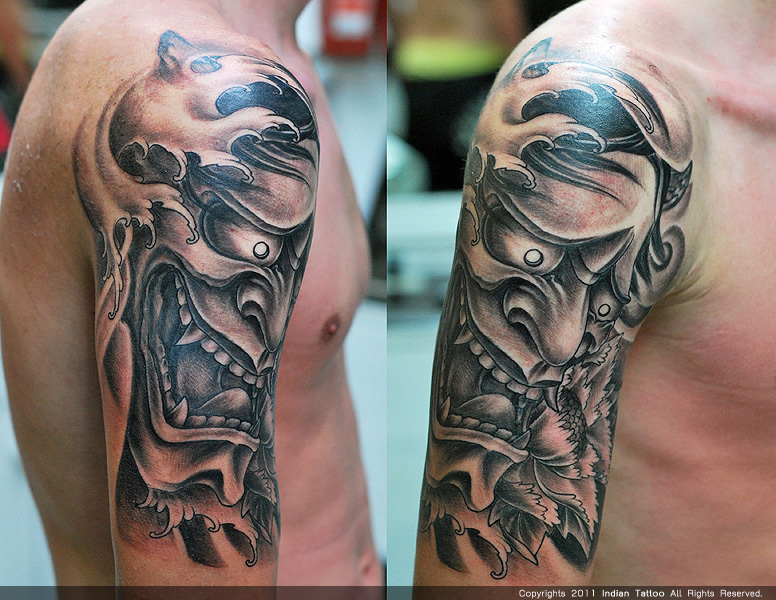 大臂般若纹身图案