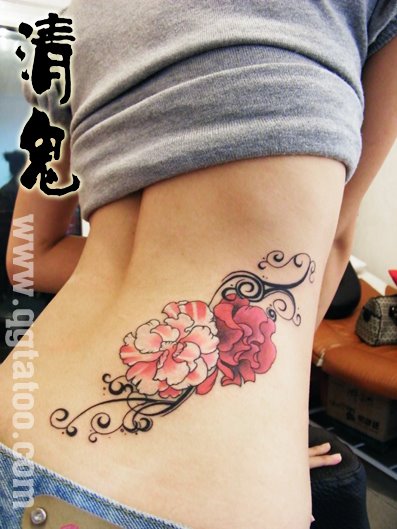 美女性感腰部花藤纹身图案缩略频道推荐图