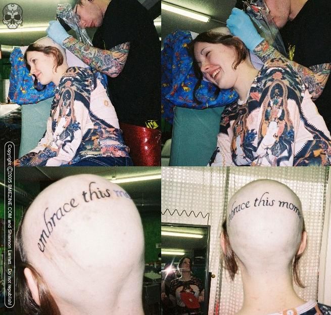 头上文字纹身图案