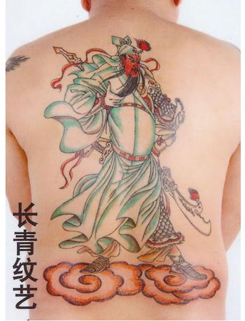 后背关羽关云长纹身图案-阜阳纹身秀图吧推荐