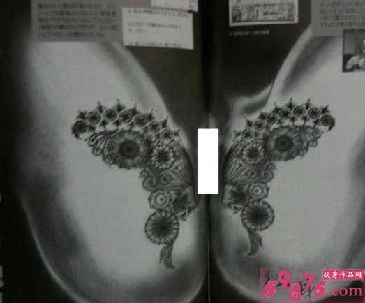 酒井法子蝴蝶纹身图案