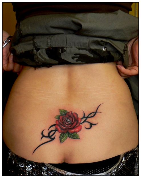 芜湖杰刺青纹身秀图吧作品：腰部纹身图案
