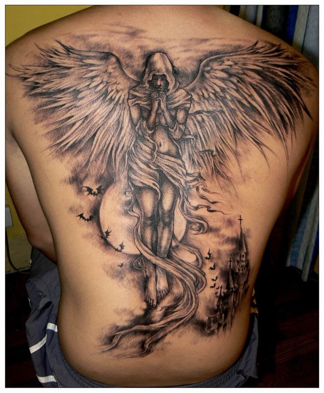 芜湖杰刺青纹身秀图吧作品:后背纹身图案