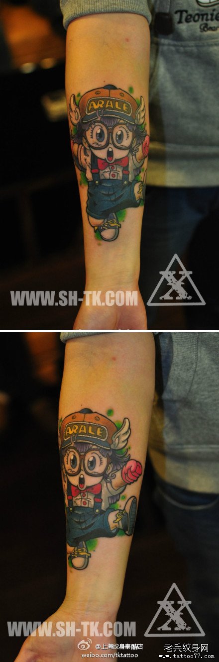 手臂可爱的阿拉蕾纹身图案