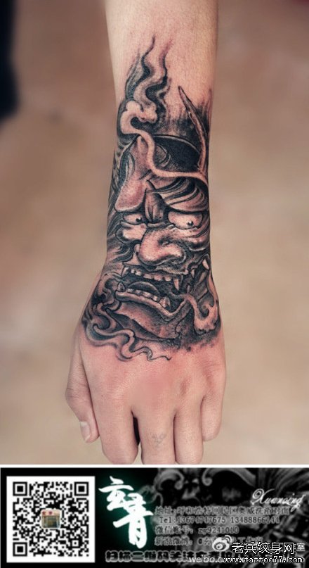 手背很帅时尚的般若纹身图案