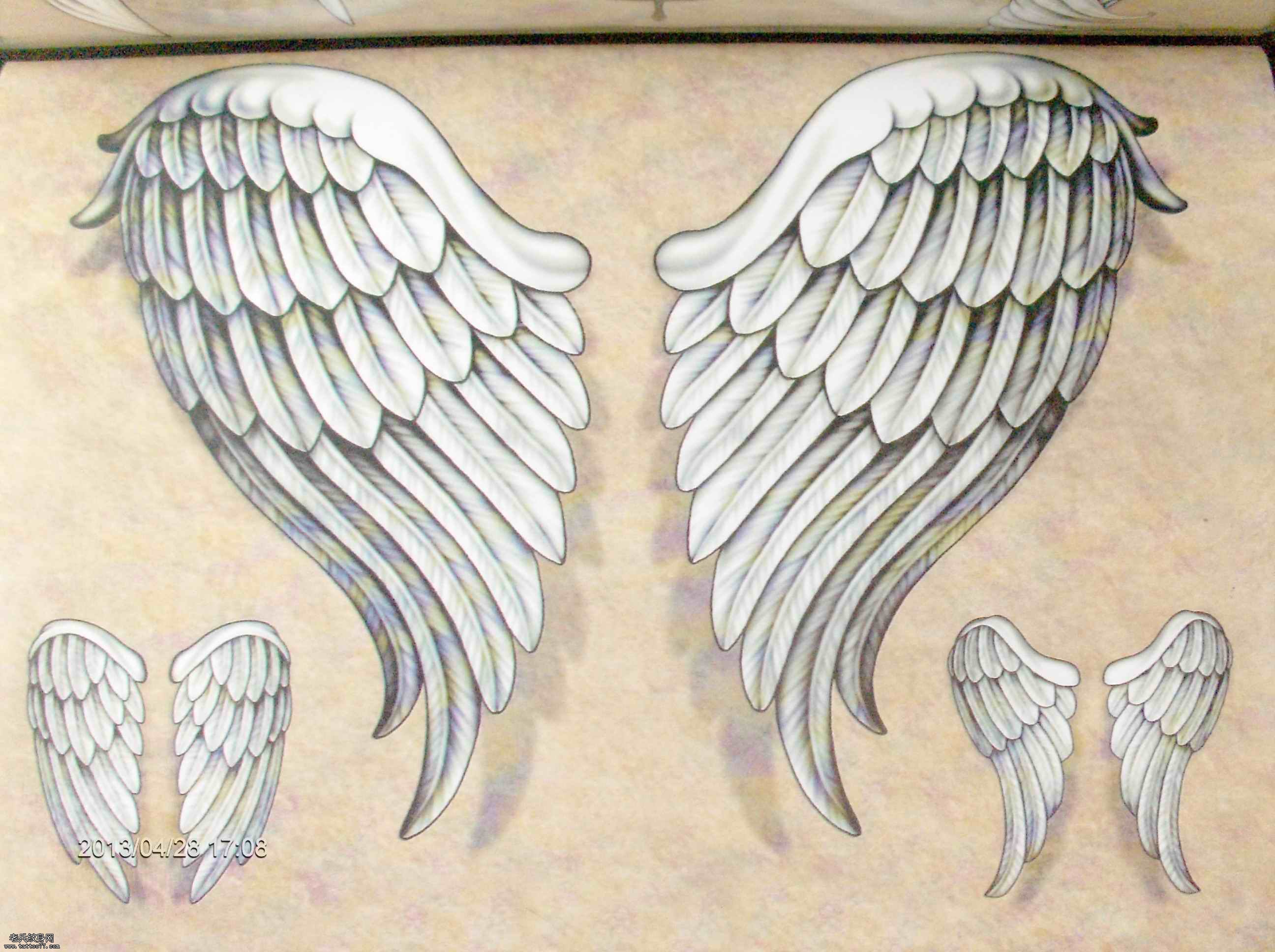 老兵纹身推荐一款翅膀纹身图案